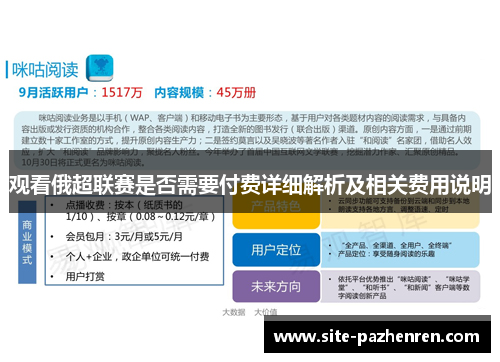 观看俄超联赛是否需要付费详细解析及相关费用说明